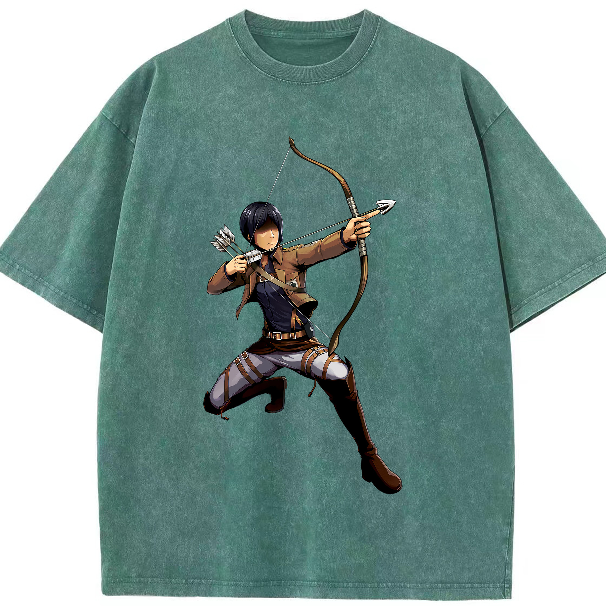 （画像用） 進撃の巨人 Attack on Titan 綿100% ヴィンテージ風 半袖Tシャツ（フロントプリント）